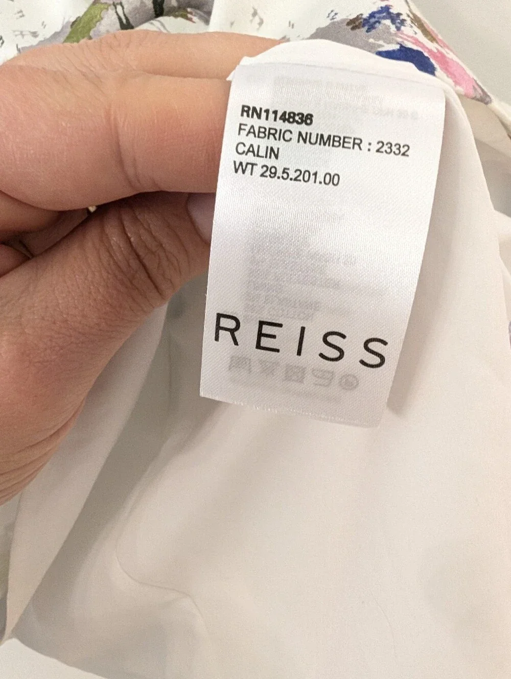 REISS Floral Calin Spring Summer Floral Fit and Flare Dress Size 2